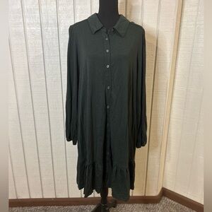 Boden Tiered Jersey Shirt Mini Dress, size 16/18R.